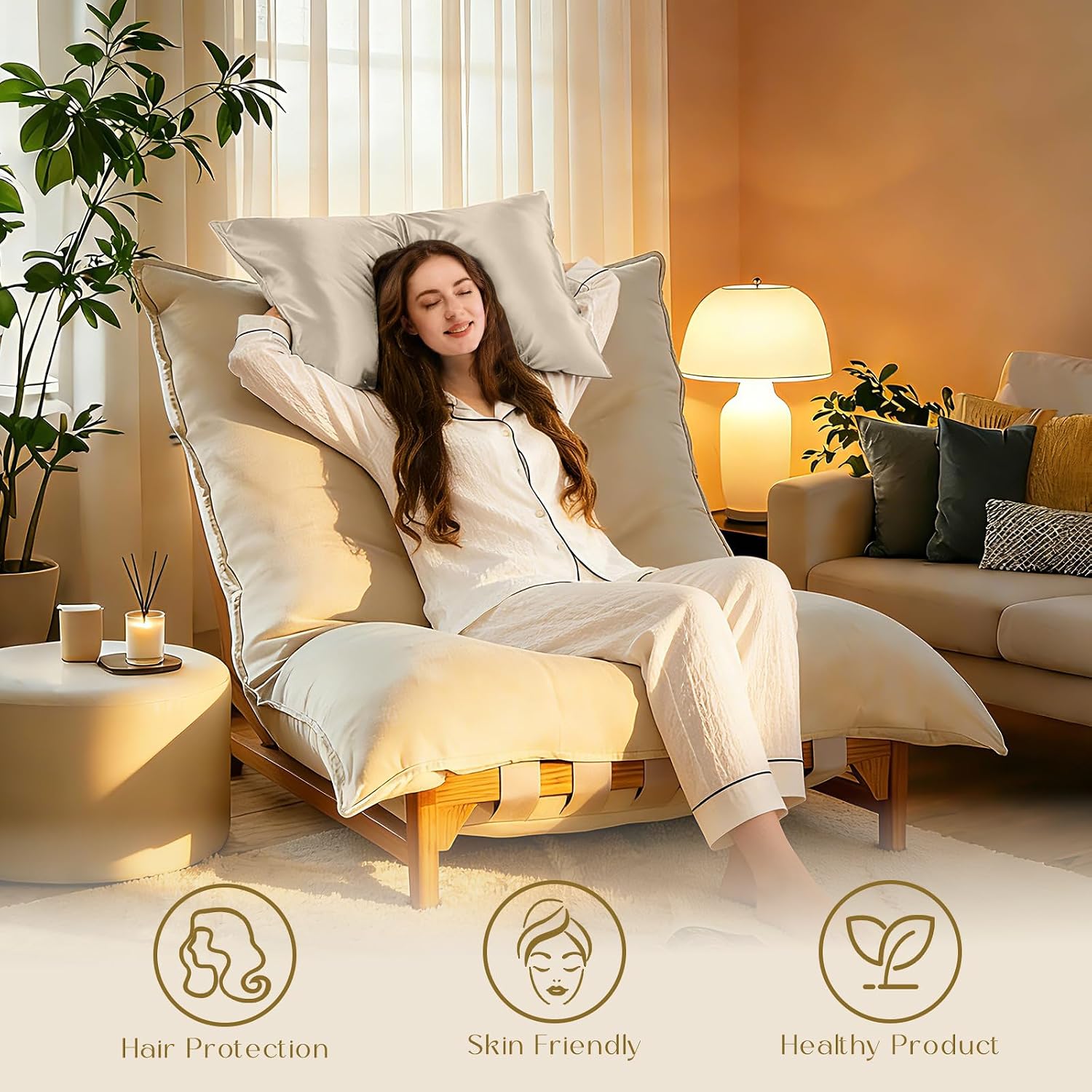 Zimasilk 100% Pure Mulberry Silk Pillowcase for Hair and Skin everyday comfort, Soft and Smooth, Both Sides Grade 6A Silk,600 Thread…