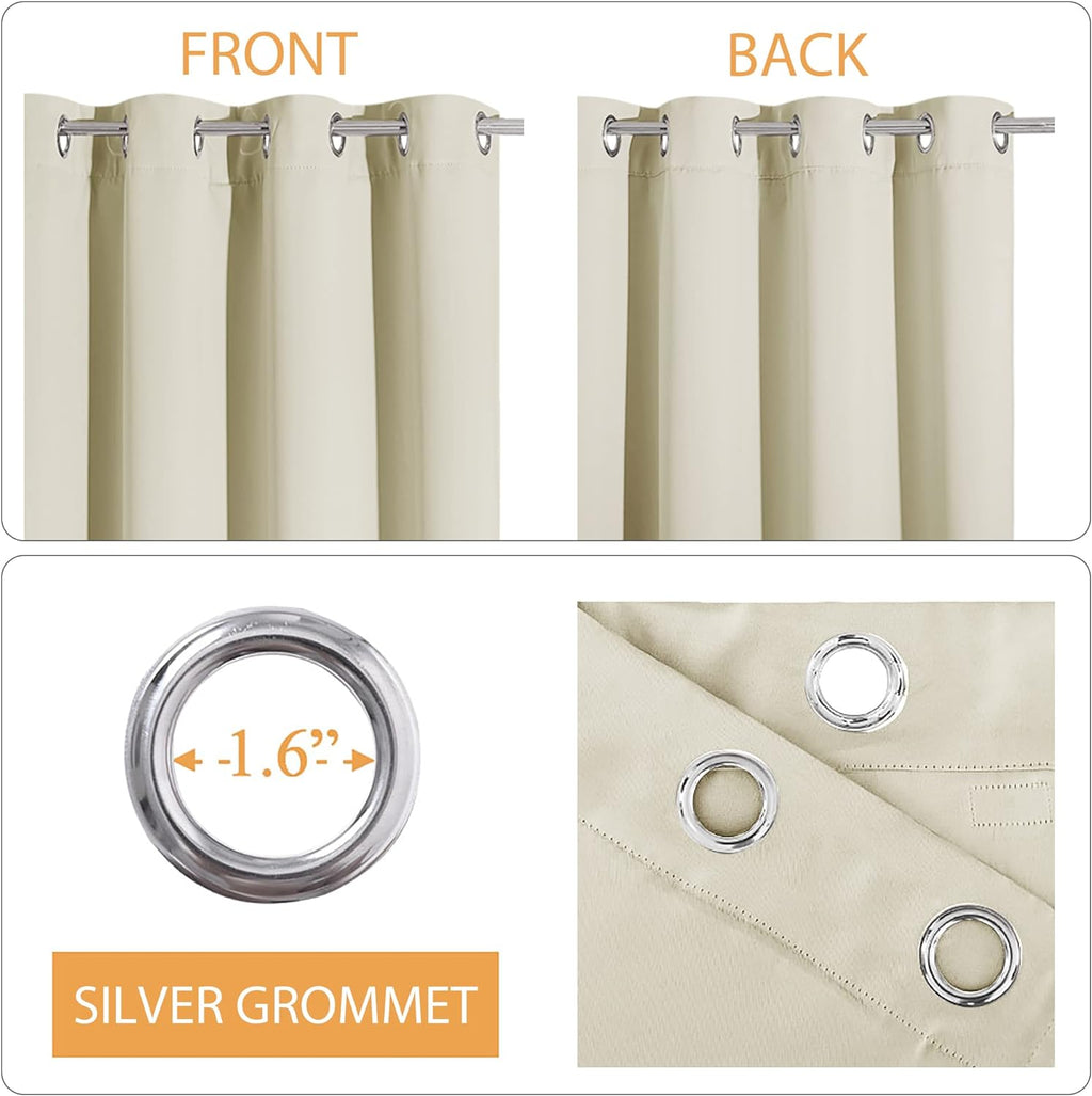 Rybhome RYB HOME Soundproof Divider Curtains for Living Room Window, 3 Layers Energy Smart Window Drapes Totally Blackout Curtain Shade for…