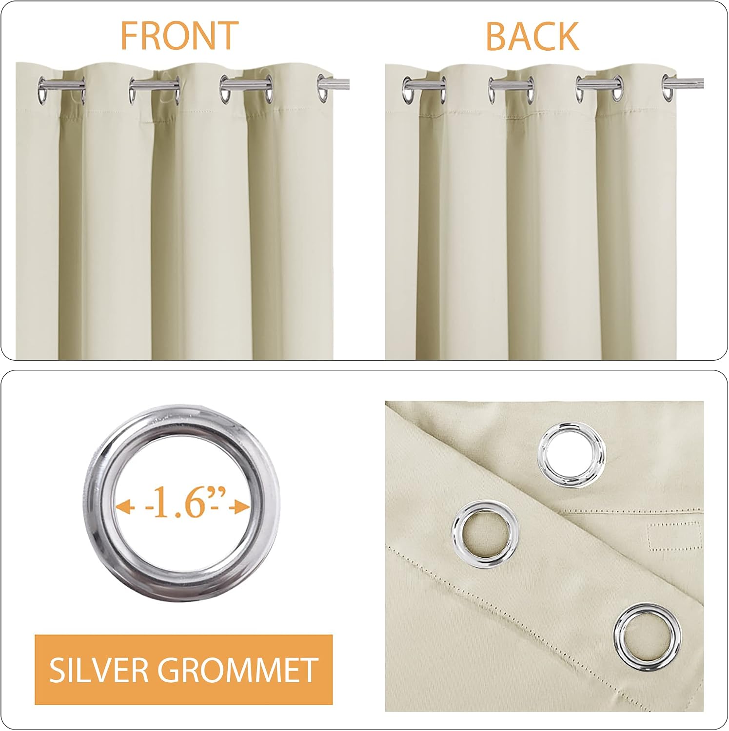 Rybhome RYB HOME 3-in-1 Soundproof - Blackout - Energy Saving Curtains for Bedroom, Soundproof Blanket Curtains for Living Room Nursery Pat…