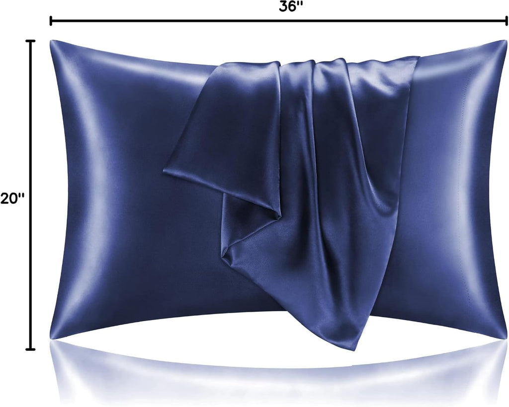 Bedelite Satin Pillowcase for Hair and Skin, Super Soft and Cooling Similar to Silk Pillow Cases 2 Pack with Envelope Closure, Gift for Wom…