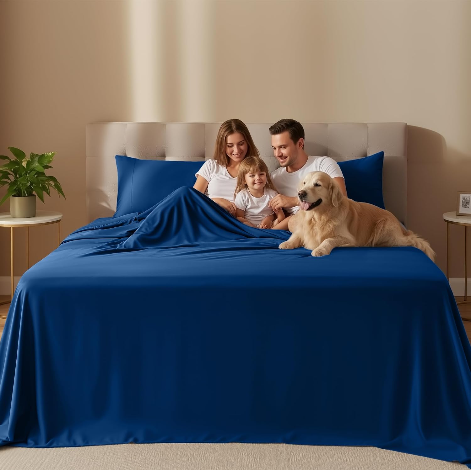 Utopiabedding Utopia Bedding King Size Sheet Set – 4 Piece Bed Sheets, Soft and Breathable Microfiber, Includes 1 Fitted Sheet, 1 Flat Shee…