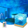 Ocean Wave Projector Light, 16 Colors Havie Cube Lamp, 3D Holographic Water Ripple Lamp with Remote Control, Northern Night Light for…