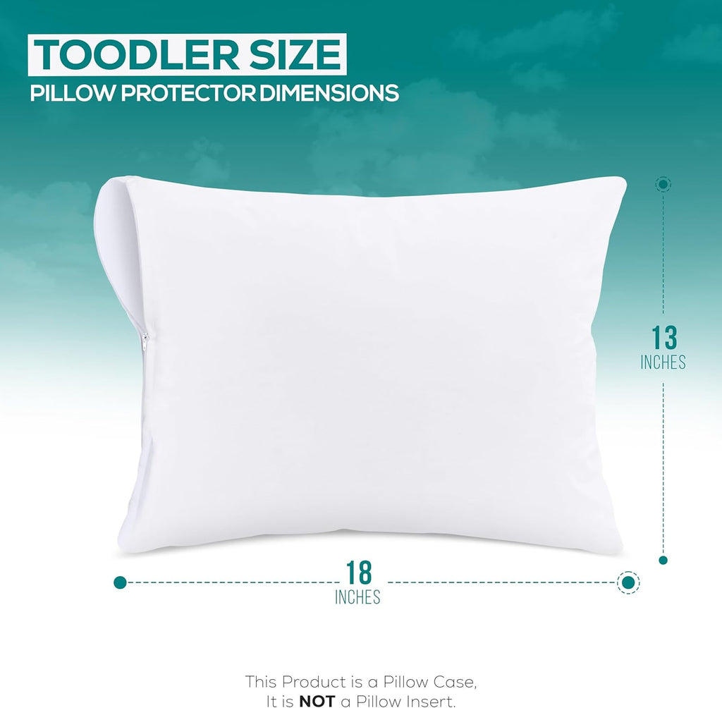 Utopiabedding Set of 4 Pillow Protectors with Zipper Toddler Size, Bed Bug and Dust Mite Proof Pillow Covers, Ultra Soft Pillow Encasements…