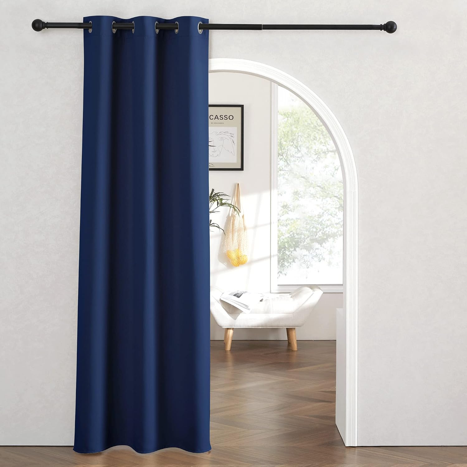 Rybhome RYB HOME Blackout Curtains Thermal Insulating Privacy Temporary Door Curtains for Bedroom Closet Doorway Accordion Door Interior Li…