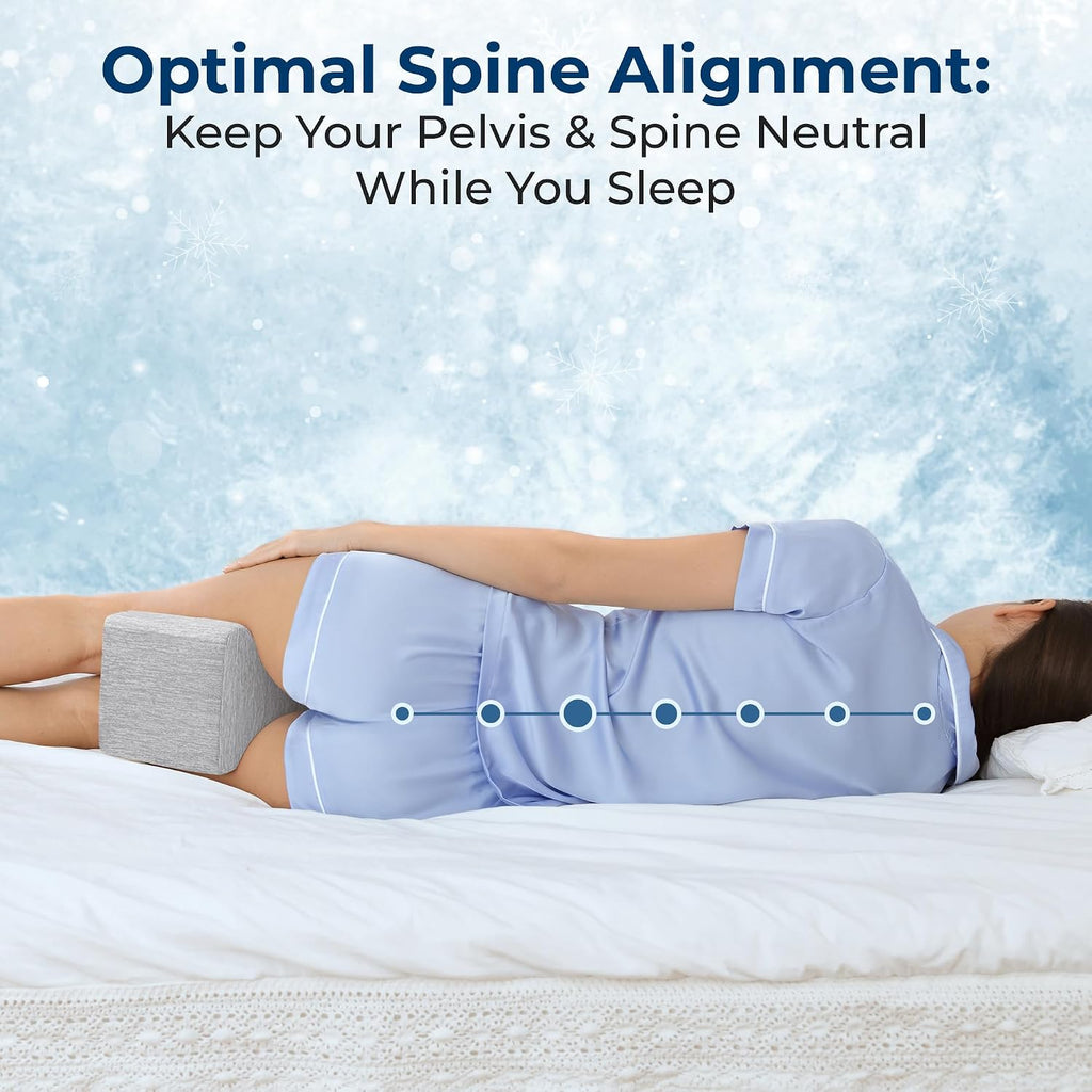 5Starsunited 5 STARS UNITED Large Knee Pillow for Side Sleepers - Hip, Memory Foam Leg Cushion for Side Sleeping - Between Legs Pillow for…