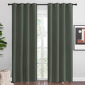 Nicetown Dark Mallard Blackout Curtains Grommet - Home Decorations Thermal Insulated Solid Grommet Top Blackout Living Room Panels/Drapes f…