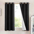 NICETOWN Vintage Open Linen Weave Flax Thermal Curtains, 100% Blackout Curtains 63 inches Long for Dining Room, Soundproof Window…