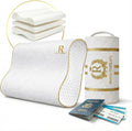 Royaltherapy Royal relaxation Travel Memory Foam Cervical Pillow – Contour Pillow for Neck and Shoulder Pain White