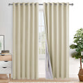 Xwzo 100% Blackout Curtain Panels - Thermal Insulated Black Liner Curtains, Noise Reducing and Heat Blocking Drapes for Hall and Studio Win…