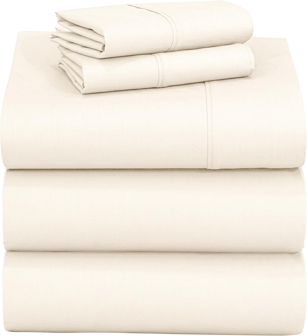 Zoyer 100% Cotton Sheets – Split King Size Percale Bedding, Cooling & Breathable, Durable with a Crisp, Soft & Comfortable Feel, 16" Deep P…