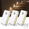 Ezvalo 3 Pack Motion Sensor Night Lights, Sync LED Stair Lights Indoor, 1500mAh Rechargeable, Magnetic & Dimmable, 3000K Soft White, Portab…