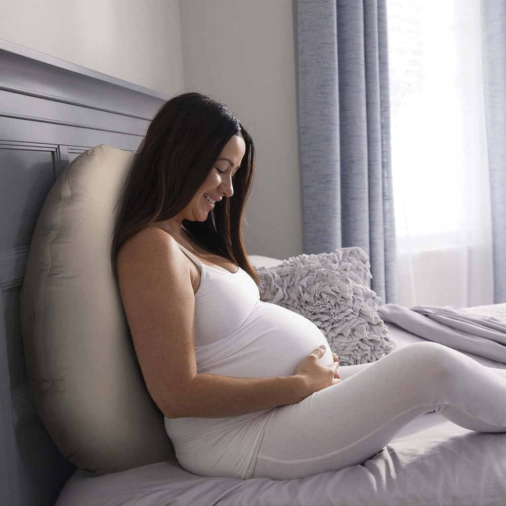 TheBoppyCompany Boppy Cuddle Pregnancy Pillow with Removable Organic Cotton Cover - Compact Ergonomic Maternity Pillow, Versatile Support,…
