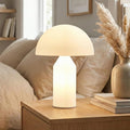 Brightech Venus Glass - 14" Contemporary Table Lamp with Glass Shade and Body - Unique Mushroom Table Lamp - Dimmable LED Light Bulbs for…