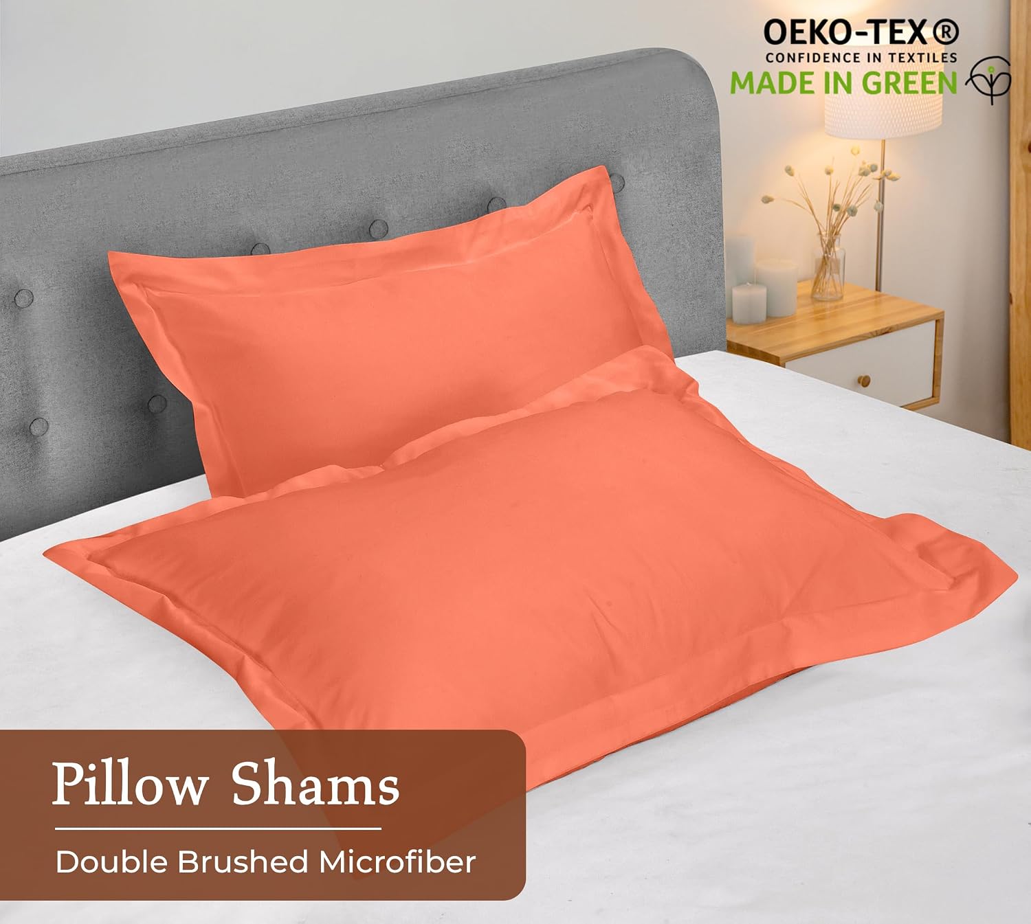 Royalelinens Royale Linens Pillow Shams 2 Pack King Size 20x36 Inch - Brushed 1800 Microfiber - Bed Pillow Shams, Wrinkle Resistant Super S…