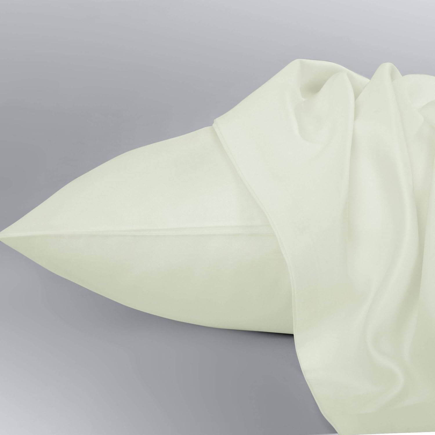 NTBAY Egyptian Cotton Queen Pillowcases - Set of 2, 500 Thread Count Cotton Pillowcases - Soft and Breathable Envelope Closure Pillow…