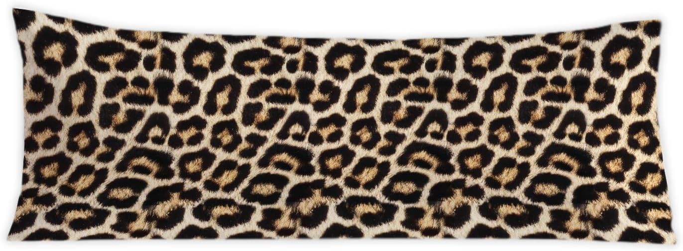 Cheetah Print 20x54 Body Pillow Cover, Leopard Room Decor, Y2k Wild Animal Cheetah Print Decorative Long Body Pillow Cases for Girls…