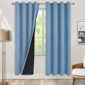 BGment Thermal Insulated 100% Blackout Curtains for Bedroom with Black Liner, Double Layer Full Room Darkening Noise Reducing Grommet Curta…