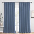 NICETOWN Blackout Curtains Window Draperies - Window Treatment Thermal Insulated Solid Room Darkening Drapes for Bedroom (Stone Blue, Set…