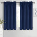 Dwcn Short Blackout Curtains for Bedroom 45 Inches Long 2 Panels Set, Solid Thermal Insulated Energy Saving Window Treatment Drapes, Rod Po…