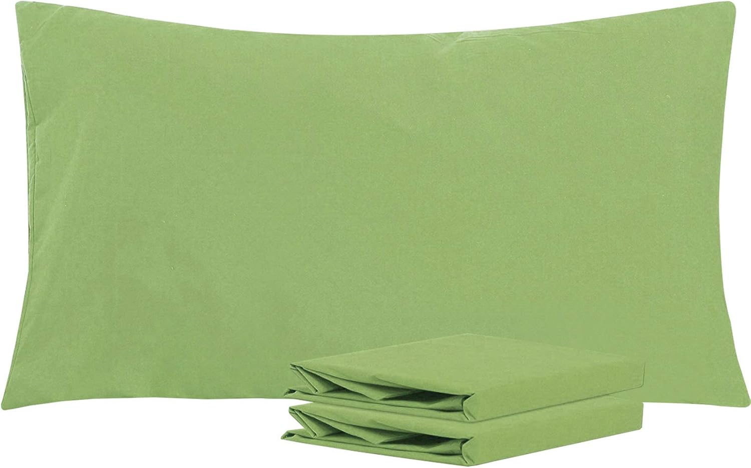 Ntbay King Pillowcase Set - 2 Pack Brushed Microfiber 20x36 Pillowcases - Soft, Wrinkle-Free, Fade-Resistant, Stain-Resistant, Sage Green P…