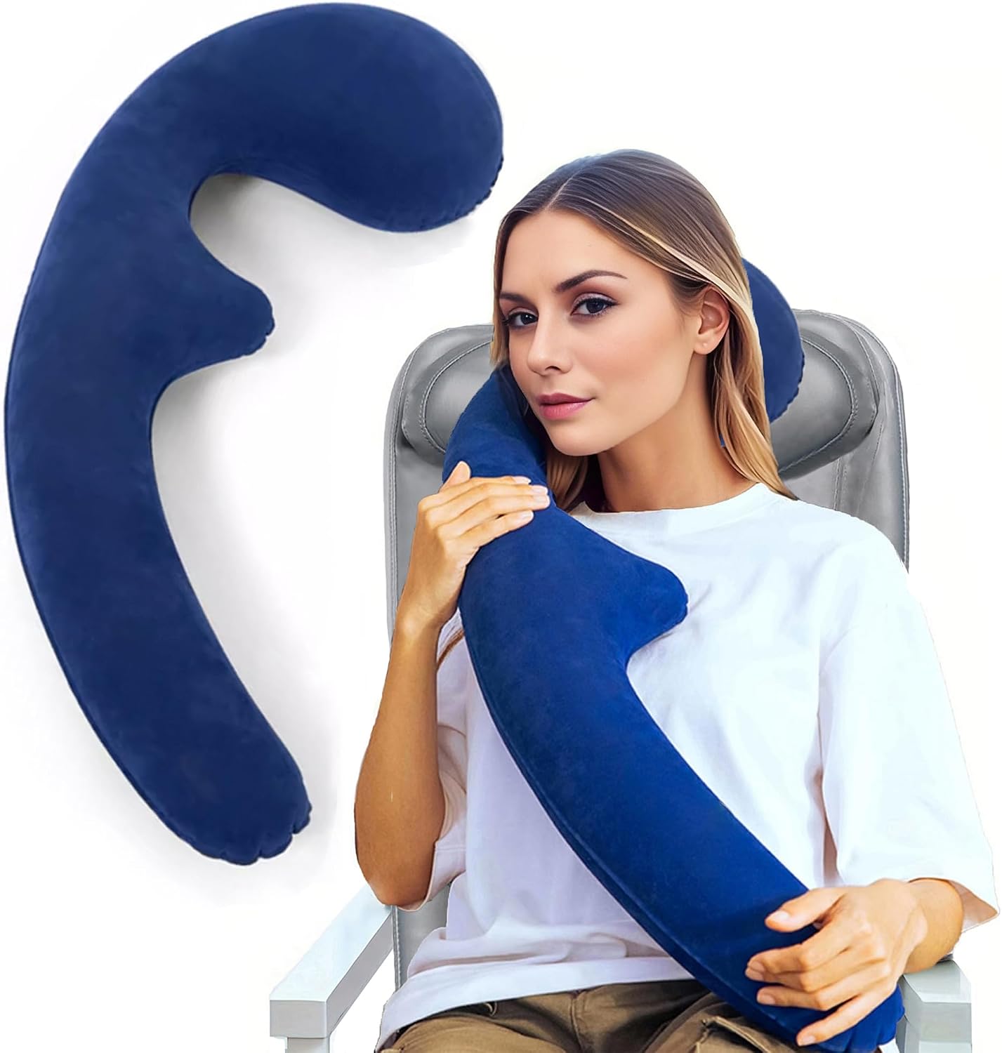 Inflatable Neck Pillow for Traveling on Plane, Inflatable Travel Pillows for Airplanes, Kids Body Pillow, Kids Neck Pillows for Travel…