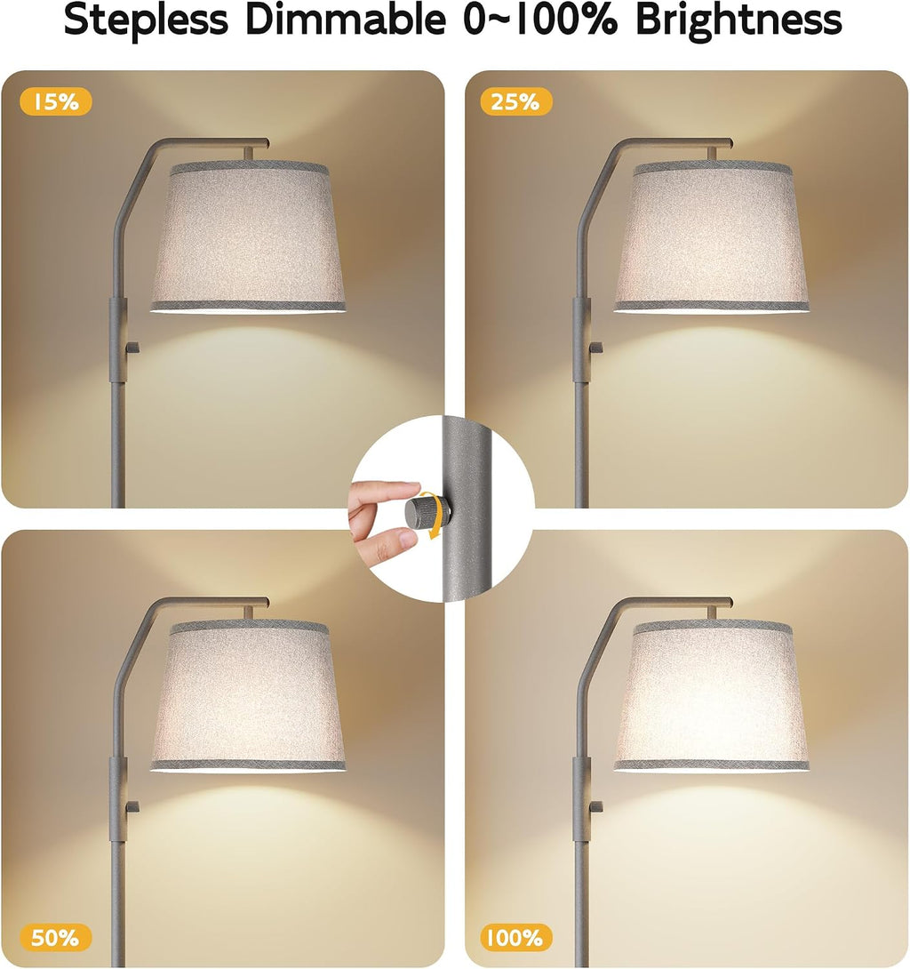SUNMORY Floor Lamps for Living Room, 12W Bulb Included, Tall Lamp for Bedroom with Adjustable Head, Modern Standing Lamp, 0-100% Dimmable…