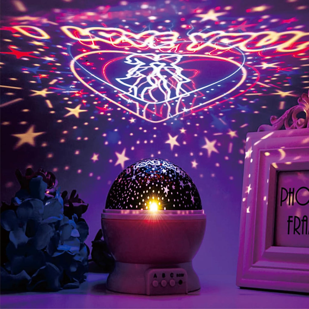 Kids Standard Star Projector Night Light | 360° Rotating LED Color Changing Star Lamp, Sleep Night Light for Bedroom & Nursery, Birthday…