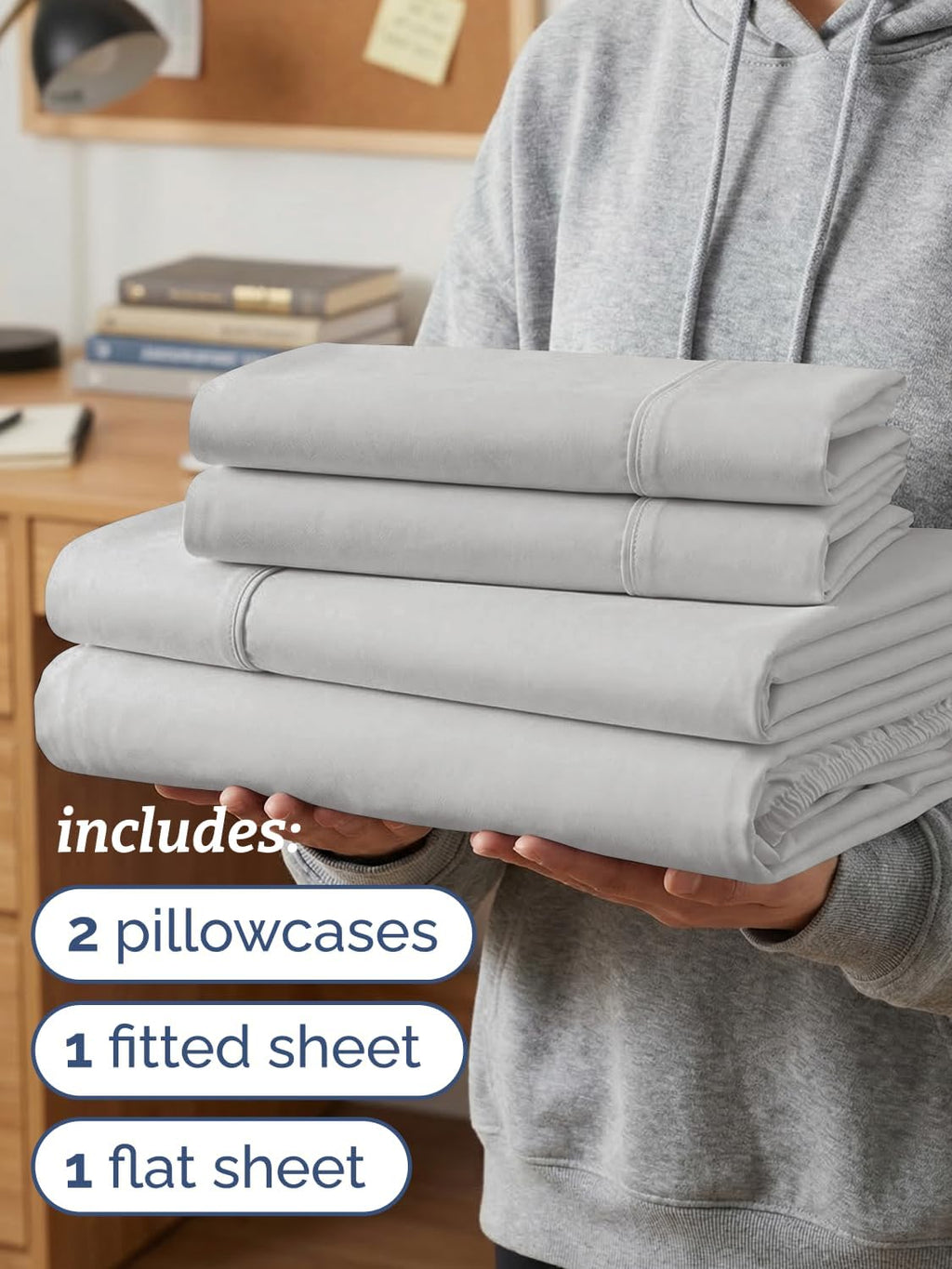 Twin XL 4 Piece Sheet Set - Comfy, Breathable & Cooling - Soft Hotel Luxury Bedding for Women, Men, Kids, Teens and Children - 1 Flat & 1…