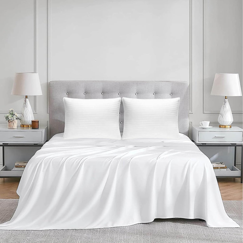 Down and Feathers Pillows King Size - Premium Soft Pillow Authentic Canadian White Goose Down 80% Feather 20% Down w/ 100% Cotton Cover…