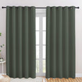 NICETOWN Room Darkening Draperies Window Curtain Panels, Thermal Insulated Grommet Room Darkening Curtains for Bedroom (Dark Mallard, 2…
