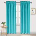 Dwcn Blackout Curtains for Bedroom – Thermal Insulated Room Darkening Drapes for Living Room, Turquoise, W 42 x L 84 Inch, Set of 2 Rod Poc…
