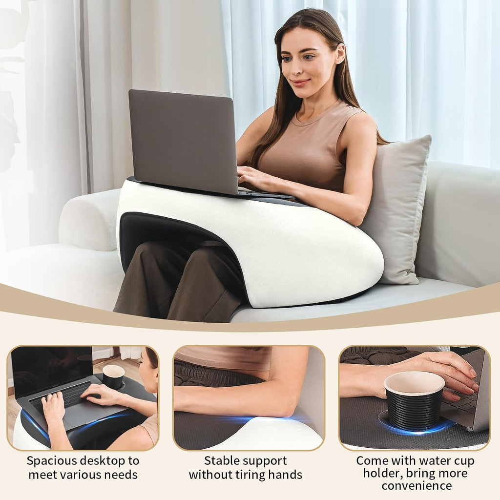 Olumoon Reading Pillow, Lap Desk Pillow for Adult, Gaming Pillow Memory Foam for Arm Support, Arm Rest for Working, Crocheting, Playing…