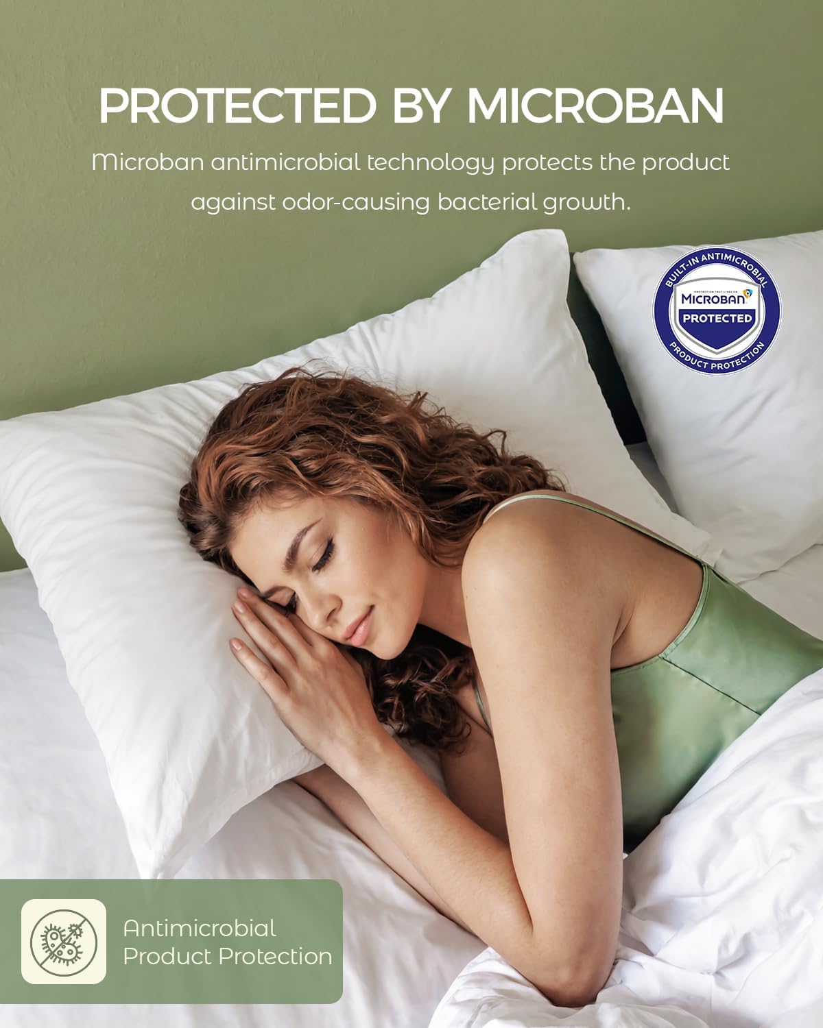 Faunna 100% Cotton Pillow Protectors, Bed Bug Proof, Hypoallergenic, Featuring odor-control Product Protection for Enhanced Freshness, - B…