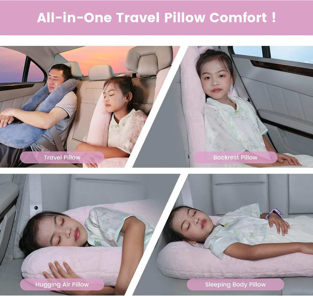Keemall Car Pillow for Kids, Professional Inflatable Kids Car Pillow for Sleeping Carseat Travel - Safe, Reliable - Inflatable Travel Pillo…