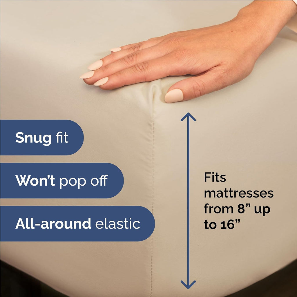 Full 6 Piece Sheet Set - Comfy, Breathable & Cooling - Soft Hotel Luxury Bedding for Women, Men, Kids, Teens & Children - 1 Flat & 1…