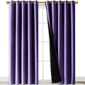 Nicetown Lilac Purple Full Shade Curtain Panels, Pair of Energy Smart & Noise Blocking Out Blackout Drapes for Dining Room Window, Thermal…