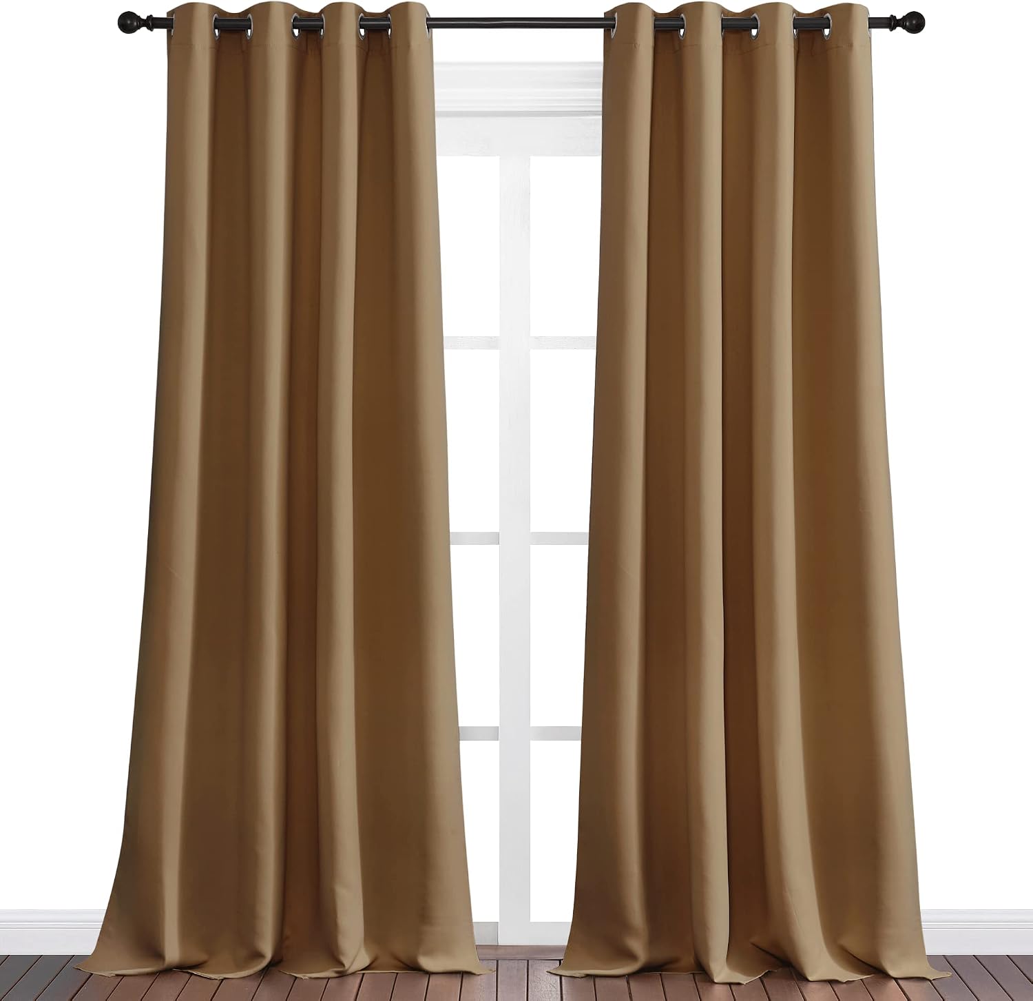 Nicetown Sleek Blackout Curtains 96 inches Length for Windows, Noise Reducing and Block Draft Panels for Door Doorway Laundry Office Luxury…