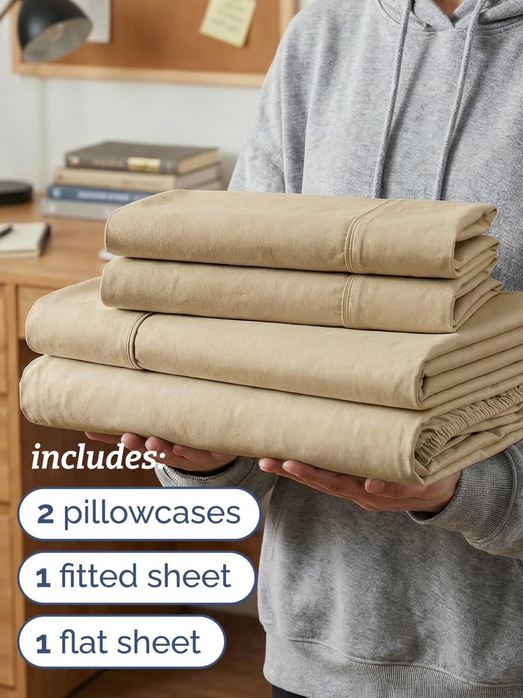 Twin XL 4 Piece Sheet Set - Comfy, Breathable & Cooling - Soft Hotel Luxury Bedding for Women, Men, Kids, Teens and Children - 1 Flat & 1…