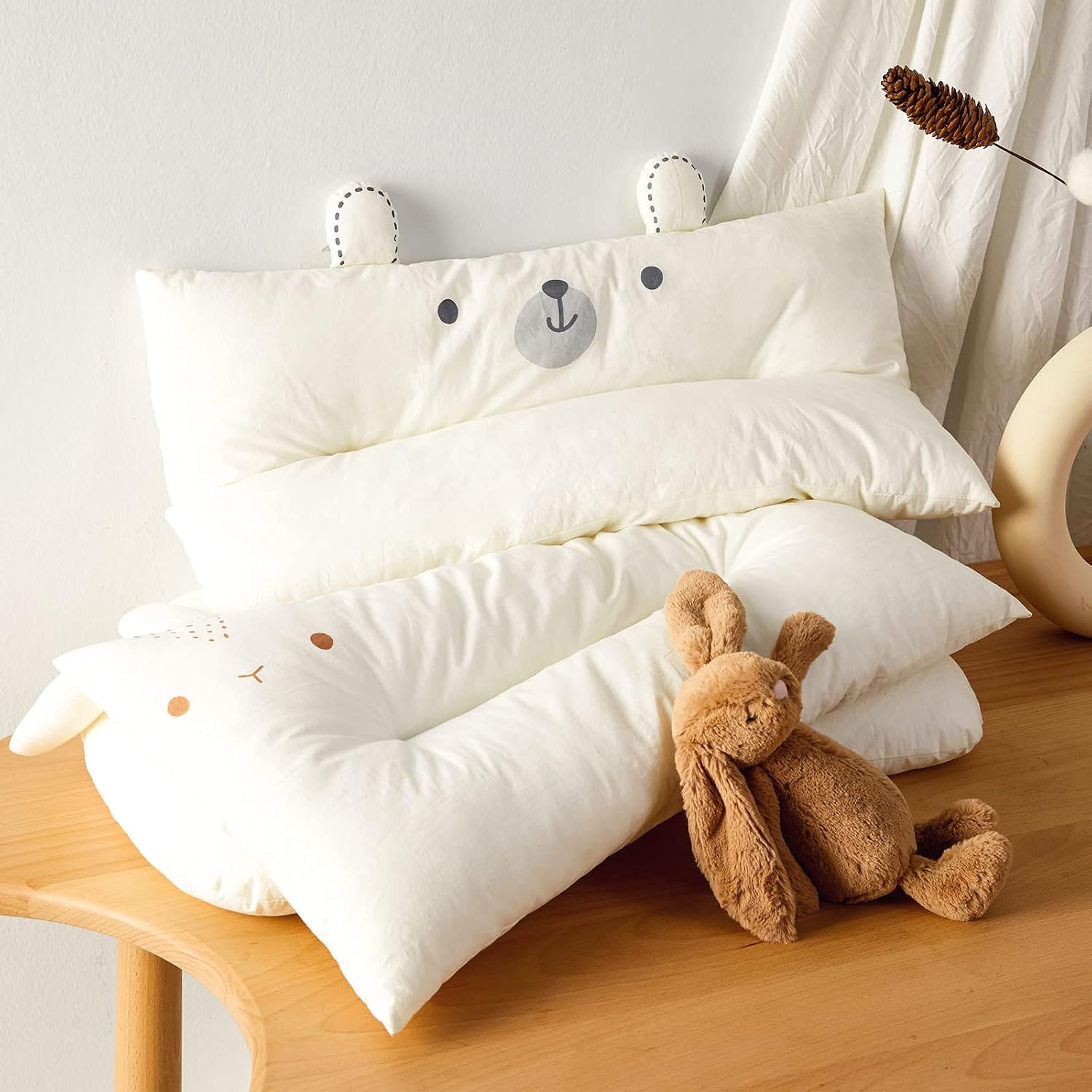 ChocChick Choc chick Toddler Pillow,20X14inches Machine Washable Soft Hypoallergenic Kids Pillows, Child Cute Animal Perfect Toddler Pillows…