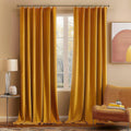 Miulee Velvet Curtains 108 inches Long 2 Panels - Luxury Blackout Curtains for Bedroom Living Room Thermal Insulated Fall Decor Super Soft…