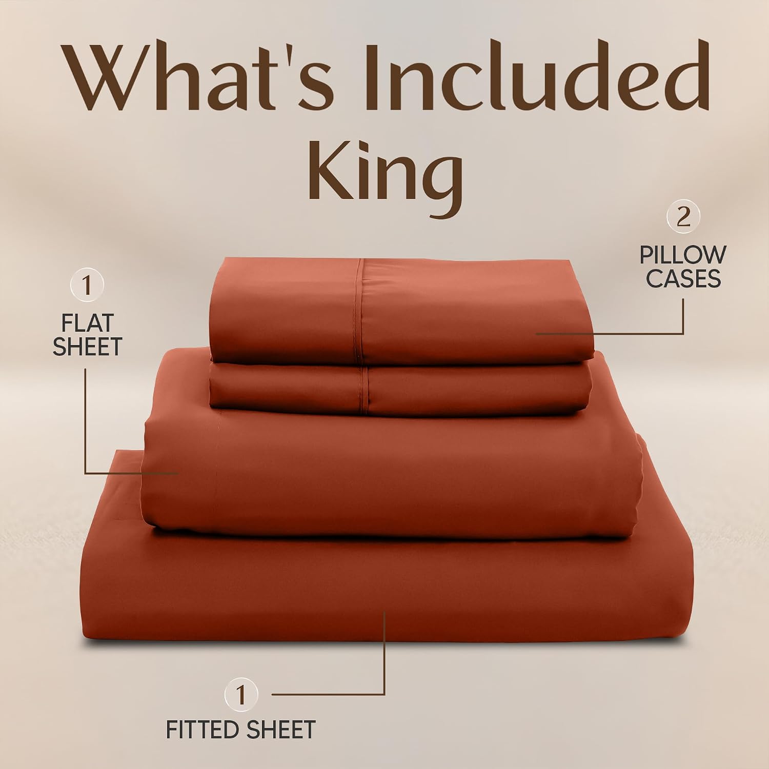 Utopiabedding Utopia Bedding King Size Sheet Set – 4 Piece Bed Sheets, Soft and Breathable Microfiber, Includes 1 Fitted Sheet, 1 Flat Shee…