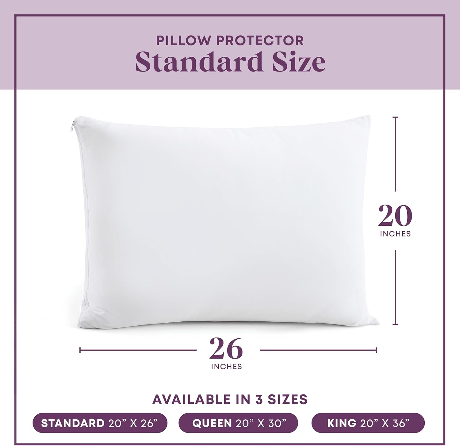 CirclesHome Pillow Protectors 8 Pack Standard Zippered - 100% Cotton Breathable Pillowcases - Protects Pillows from Dirt, Dust and Debris (…