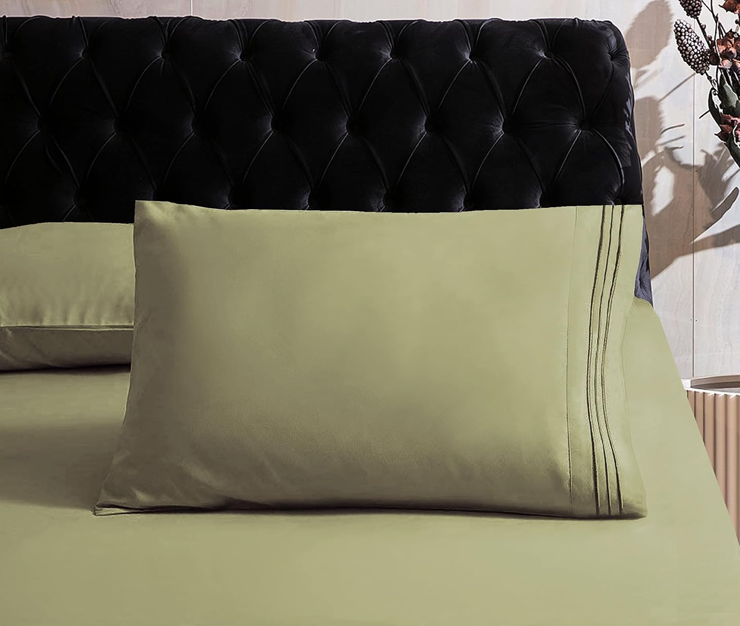 MocassiLuxuryBedding Mocassi Cali King Sheet Set - Luxury Hotel 1800 Premier Bedding Sheets & Pillowcases - Ultra Soft Breathable & Cooling…