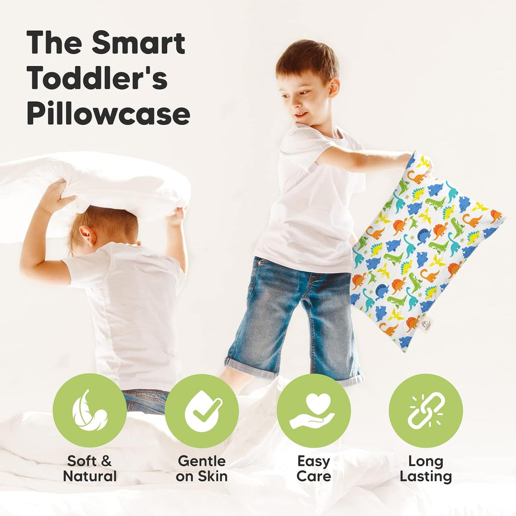 KeaBabies Toddler Pillowcase 13"x18" - Organic Cotton Toddler Pillowcase for Kids, Boys, Girls, Soft & Durable Cotton Cover for Miniature…