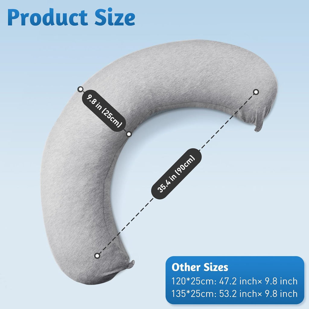 SweetSlubr Body Pillow, Pregnancy Pillows for Sleeping, C-Shaped Maternity Pillow for Pregnant Women with Adjustable Firmness, Full Body…
