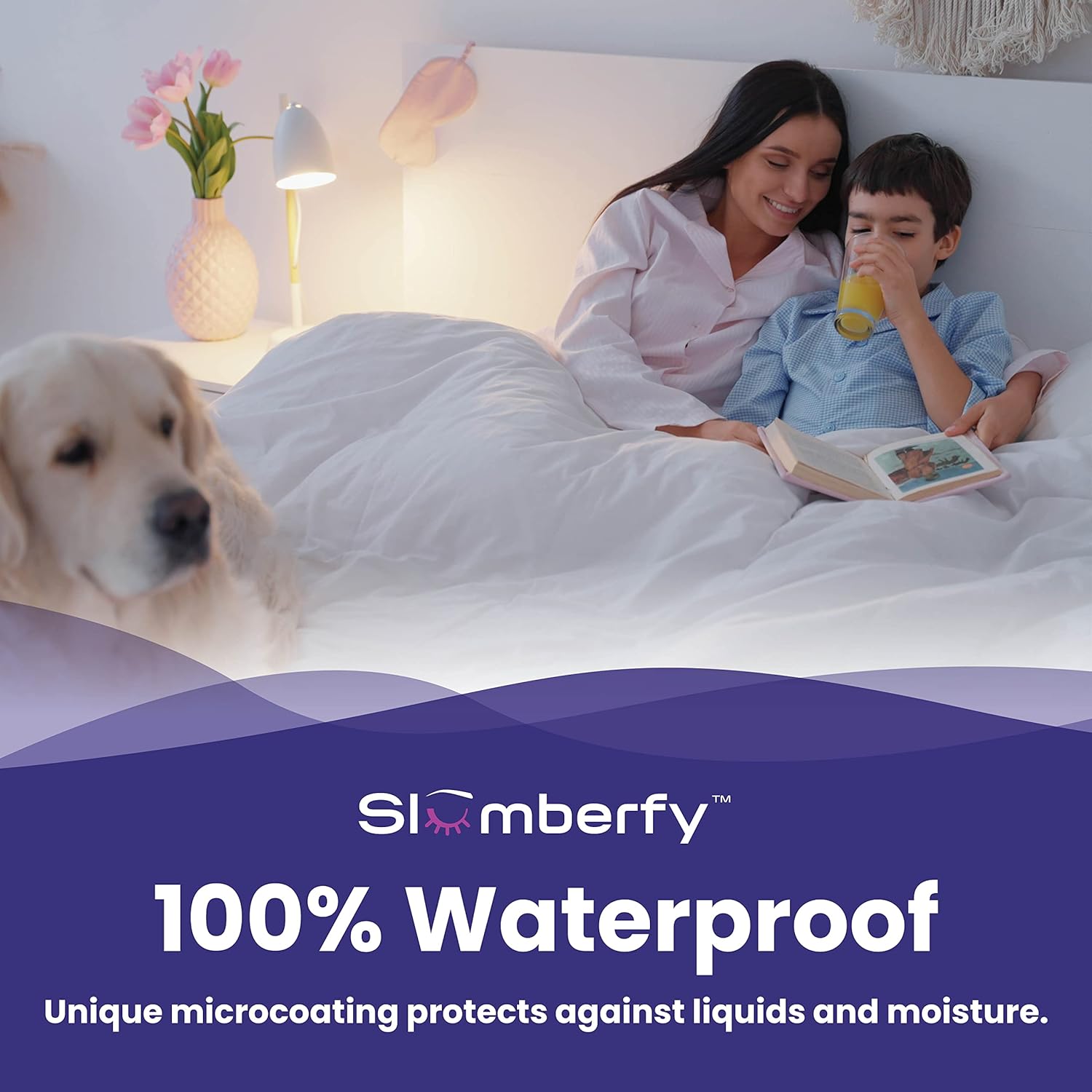 Queen Size Waterproof Bamboo Pillow Protector by Slumberfy - Premium Pillow Cases with Allergy Protection - Natural & Breathable Jacquard…