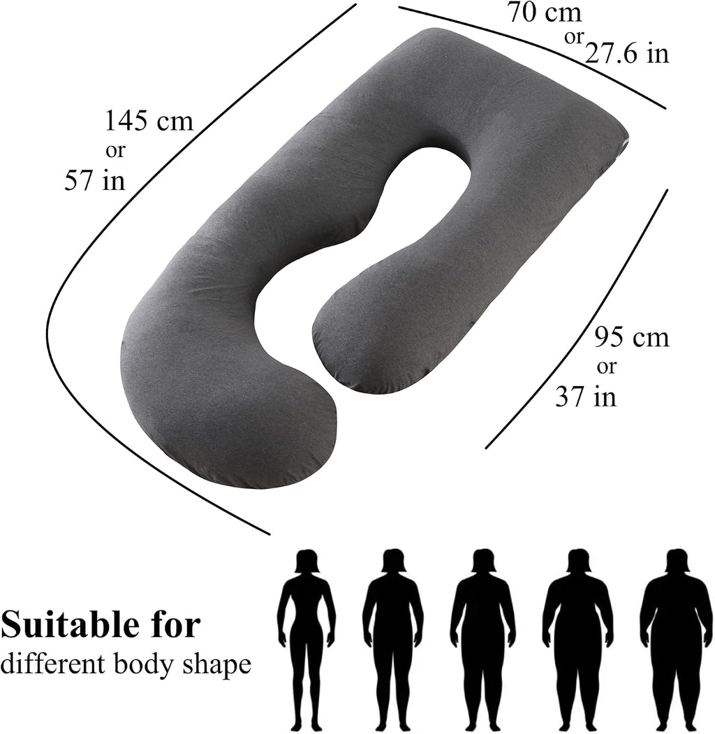 ALLOPERA Pregnancy Pillow, Full Body Maternity Pillow 57 inch, with Removable Washable Cover - Support for Legs, Back, Neck, Shoulder…