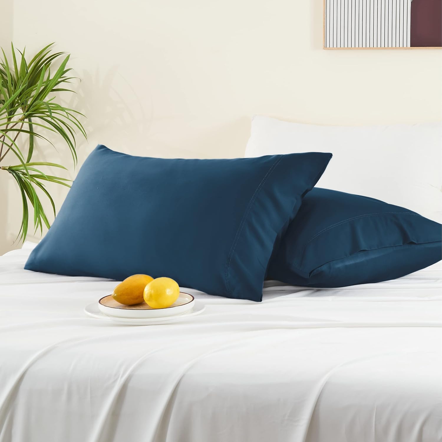 Bedelite Pillow Cases Queen Size Set of 2, Rayon Derived from Bamboo, Cooling Pillow Cases for Hot Sleepers & Night Sweats, Breathable and…