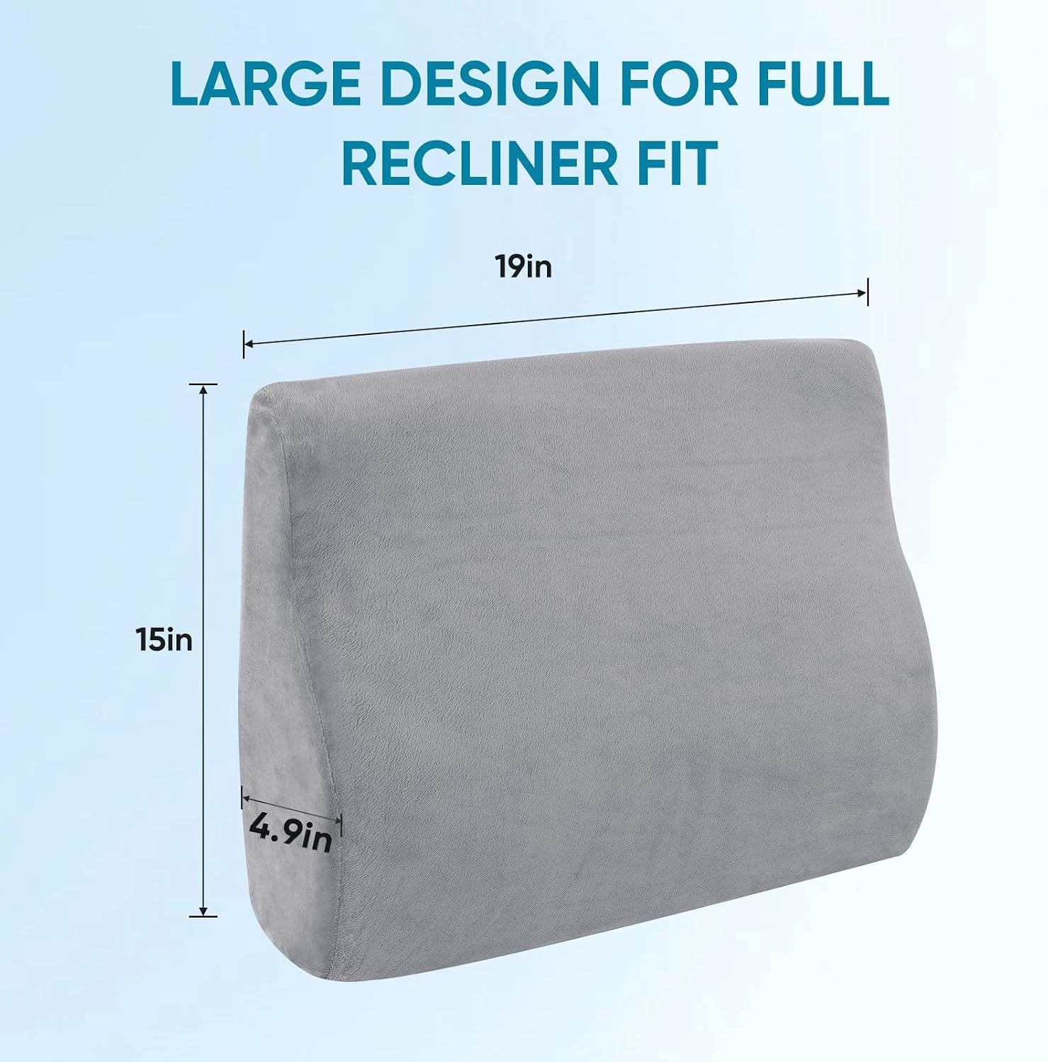 Ahuawa Back Support Pillow for Recliner Chair, Memory Foam Couch Back Cushions Ergonomic Large Lumbar Support Pillow for Lower Back, with…