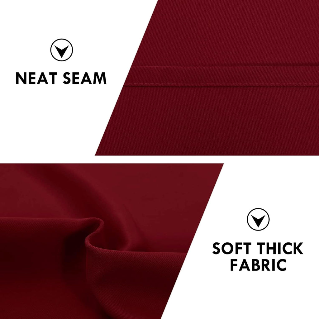 DWCN Burgund Short Blackout Curtains for Bedroom/Kitchen, Thermal Insulated Energy Saving Room Darkening Curtains for Living Room (W60 x…